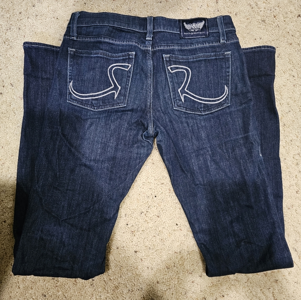Rock and Republic jeans, size 27, women's, dark blue